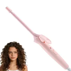 GENERICO - Rizador Cabello PRO-1819 0,9 cm Cerámica Turmalina Calentamiento Rápido Rizos Definidos
