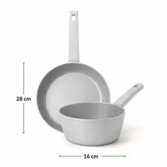 BERGNER - SET X 2 PIEZAS CEMENTO SARTEN 28CMS Y CACEROLA 16CMS