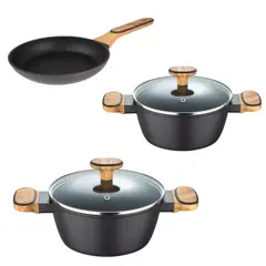 BERGNER - SET X 5 PIEZAS OLIVAR(SARTEN 22CMS Y OLLA DE 20 Y 24CMS CON TAPA)