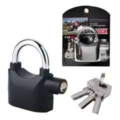 GENERICO - Candado Moto Alarma 110dB Acero Anticorte Sensor Movimiento