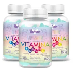 INTERLIGHT - Gomitas Multivitamínicas para Niños con Vitamina C y Complejo B Sabor Mandarina x3
