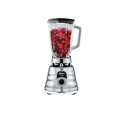 OSTER - Licuadora Clásica Cromada - Vaso de Vidrio