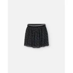 LOSAN - Falda Tul Animal Print Negro Lozan