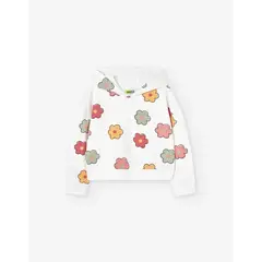 LOSAN - Saco Con Capucha Blanco Flores Lozan