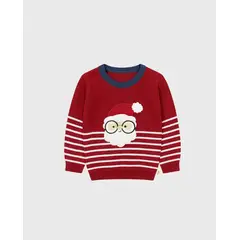 BEBE FELIZ - Saco Tricot Papá Noel Rayas
