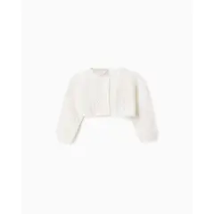 ZIPPY - Saco Corto Tricot Tejido Blanco