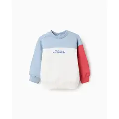ZIPPY - Saco Fleece Combinado Azul Claro