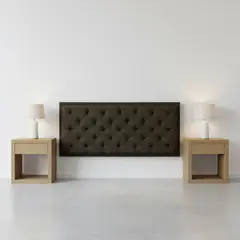 MUEBLES ONLINE - Cabecero de Colgar Dreamer Lino Café 100 cms