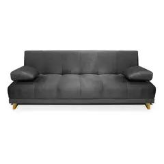 MUEBLES ONLINE - Sofa Cama 3 posiciones Sabath tela gris