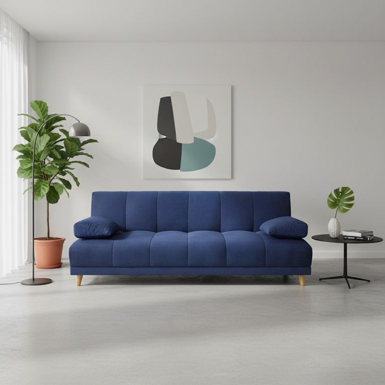 Sofa Cama 3 posiciones Sabath tela azul