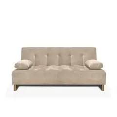 MUEBLES ONLINE - Sofa cama 3 Posiciones Glaser Tela Camel