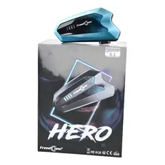FREEDCONN - Intercomunicador Casco Moto Hero, Bluetooth 5.1 Azul
