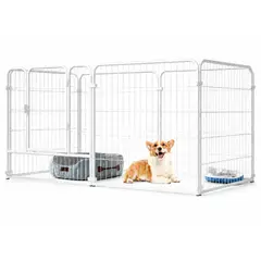 OEM - Corral Para Perros 80 Cm De Altura, Resistente 6 Paneles