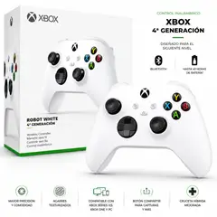 MICROSOFT - Control Inalámbrico Xbox 4ta Generación Blanco Compatible Xbox One, Series XS y PC