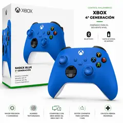 MICROSOFT - Control Inalámbrico Xbox 4ta Generación Azul Compatible Xbox One, Series XS y PC