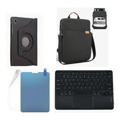 GENERICO - FORRO ESTUCHE 360 GIRATORIO + PAPER LIKE + TECLADO TRACKPAD + BOLSO IPAD PRO 11 2020 -21 -22