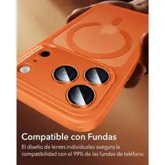 ESR - Armorite Protector de Lente de Cámara iPhone 17/16/15/14 Pro y Pro Max Naranja