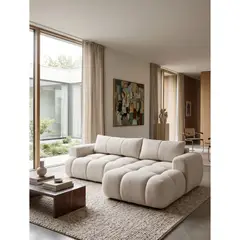 GENERICO - Mueble o sofá Moderno en L esquinero DerechoBeige