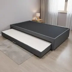 MUEBLES ONLINE - Cama Nido Tarima Doble Dreamer gris 140 x 190 cm