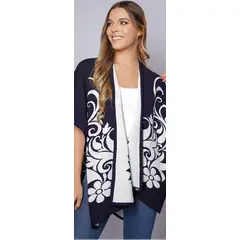 GENERICO - Chal Olivia Doble faz Negro/Blanco