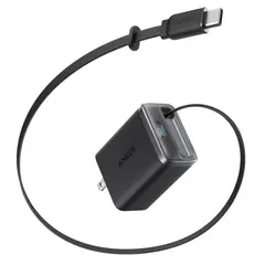 ANKER - Cargador Tipo C 35 W Cable retraible magnetico Color Negro