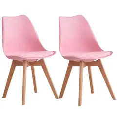 GENERICO - Set X2 Sillas Eames Tulip Acolchada Moderna Para Comedor, Diseño Minimalista y Elegante 83 cm