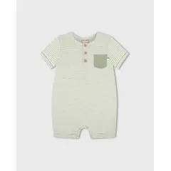 MILON - Mameluco Bebé Niño Líneas Verde