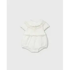 DR KID - Pelele Combinado Tricot Blanco Dr.kid