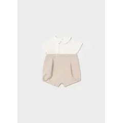 MAYORAL - Pelele Ceremonia Cuello Beige