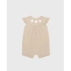 MILON - Mameluco Puntos Detalle Flor Beige