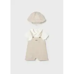 MAYORAL - Pelele Cuello con Gorro Beige