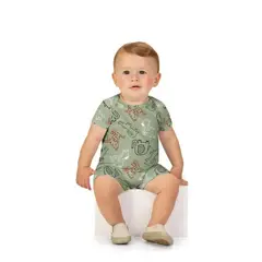 KYLY - Mameluco Estampado Animales Verde