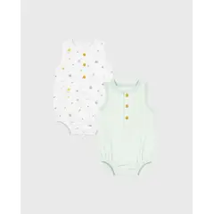 ZIPPY - Set 2 Bodys Cangrejos Verde