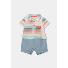 BOBOLI - Pelele Combinado Rayas Color Pastel