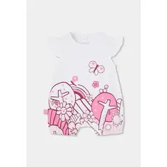 BOBOLI - Pelele Estampado Jardin Mariposa Blanco