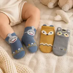 GENIAL - Set 3 Pares De Medias Animales Niño