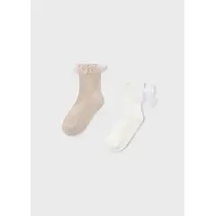 MAYORAL - Set 2 Pares de Medias Tul Beige