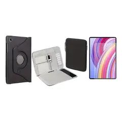 GENERICO - Forro Estuche 360 Giratorio + Vidrio + Funda para LENOVO TAB K11