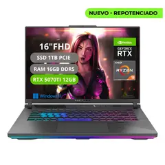 ASUS - PORTATIL ROG STRIX G16 G614PR RYZEN 9 8940HX RAM 16GB SSD 1TB RTX 5070TI 12GB