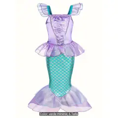 GENERICO - Disfraz sirena niña talla 10 disfraz sirenita ariel