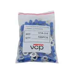 VCP - TERMINAL AISLADA ANILLO VTA-2-5 AZUL 16-14AWG x100