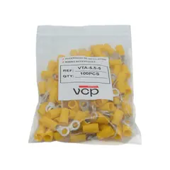 VCP - TERMINAL AISLADA ANILLO VTA-5.5-5 AMARILLO 12-10AWG x100