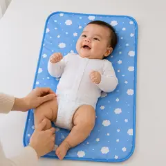 NUBBA - Cambiador azul semiacolchado para bebé