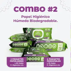 GENERICO - Papel Higiénico Húmedo Biodegradable - COMBO