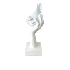GENERICO - Figura Escultura Decorativa Almaludeco Rostro Abstracto Moderno Blanco