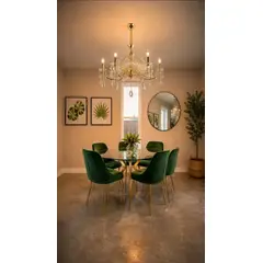 GENERAL - 886/8 Lámpara Decorativa Chandelier Dorada