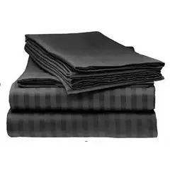 GENERICO - Juego Sabanas Cama Doble Unicolor De Lujo Blanco