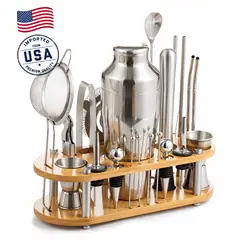 BARTENDING COLOMBIA - SET COCTELERIA AMERICANA 23 PIEZAS IMPORTADO USA