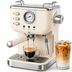 ONE PIXEL - Cafetera Espresso Eléctrica Barista para Café y Capuchino con Vaporizador