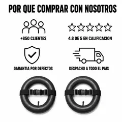 GENERICO - Cojín Inflable Asiento Moto Motero Por Siempre Pack x2 Neumático con Correas Negro